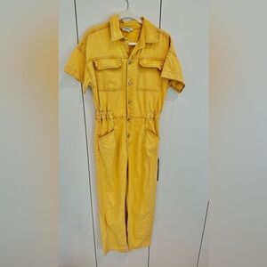 Polagram mustard yellow utility jumpsuit